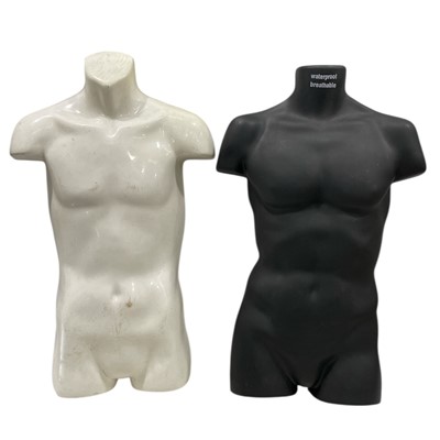 Lot 182 - Two male shop Mannequins. 75cm High.