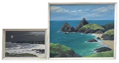 Lot 197 - Betty COWLS, 'Kynance Cove', oil on board,...