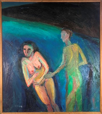 Lot 351 - Elizabeth HUNTER (b.1935) Departure Oil on...