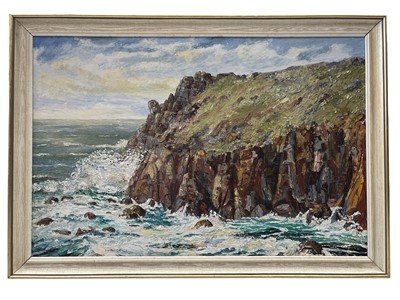 Lot 199 - Brenda CARACO, 'Cornish Coastal Scene', oil on...