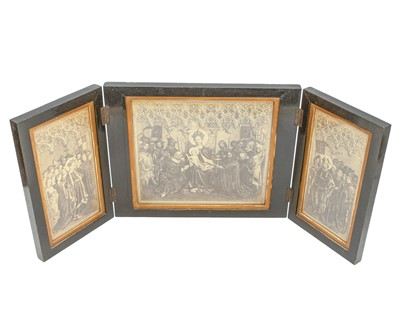 Lot 30 - A late Victorian monochrome triptych.