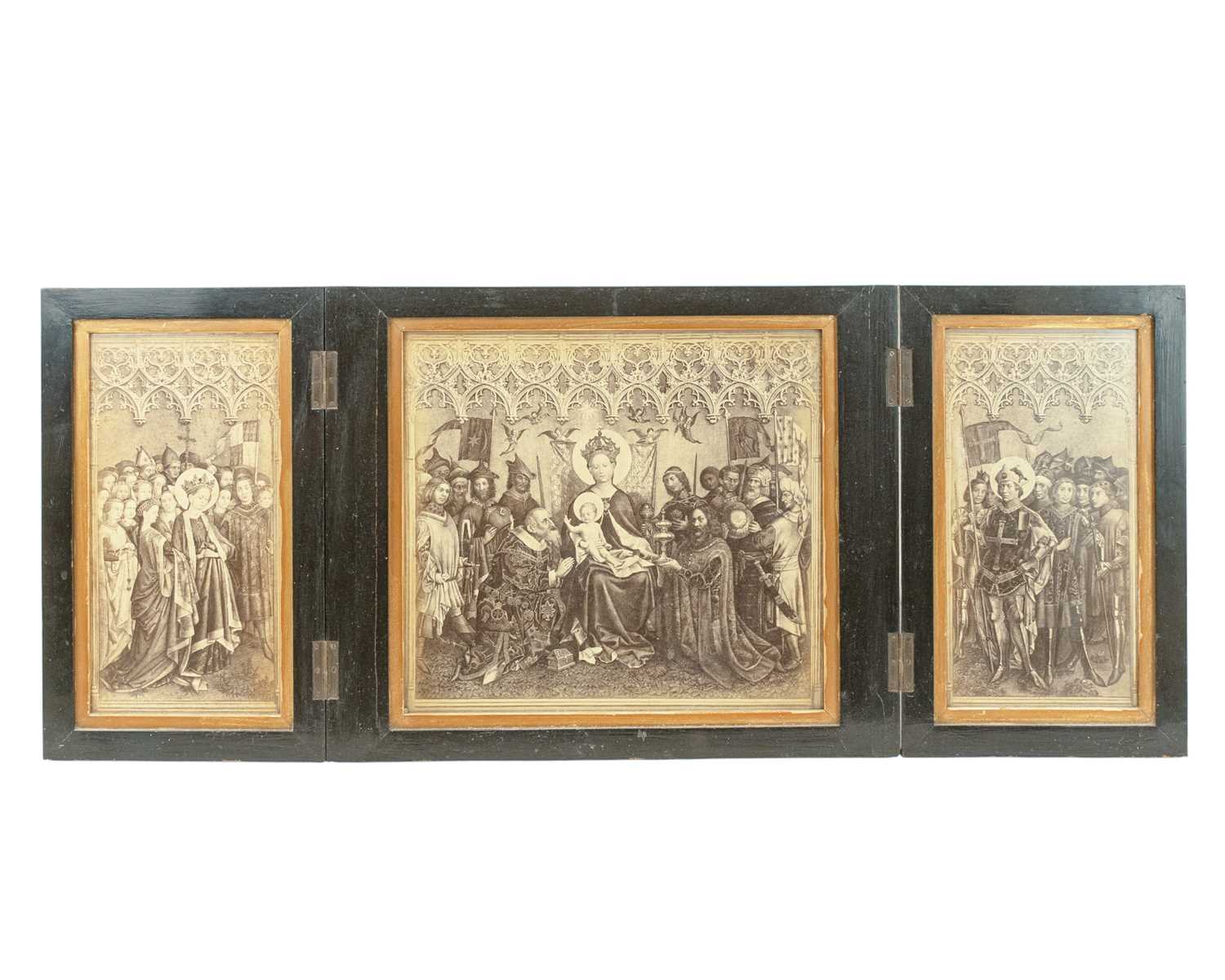 Lot 30 - A late Victorian monochrome triptych.