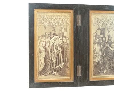Lot 30 - A late Victorian monochrome triptych.