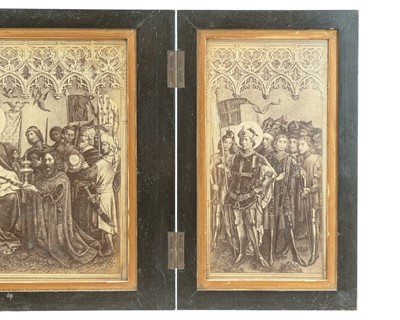 Lot 30 - A late Victorian monochrome triptych.