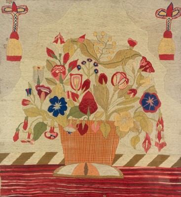 Lot 561 - A Regency needlepoint embroidered picture.