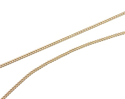 Lot 108 - A 9k gold 20" curb chain.