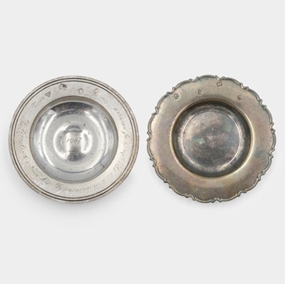 Lot 213 - Two modern silver hallmarked pin dishes.
