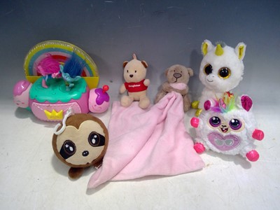 Lot 225 - A Selection of Plush Toys and a Trolls Dancing...