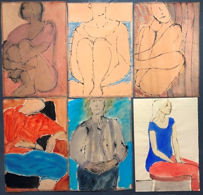 Lot 358 - John EMANUEL b.1930 Figures 6 loose works...