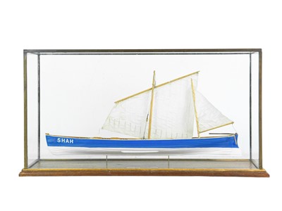 Lot 861 - A model of the gig Shah, by Danny Hick, St Agnes, Isles of Scilly.