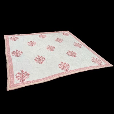 Lot 245 - An Indian Cotton Bedspread. 265 x 265cm.