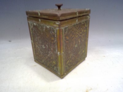 Lot 250 - An Anglo-Indian Brass Tea Caddy. The Caddy is...