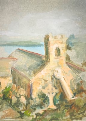 Lot 363 - Grace GARDNER (1920-2013) Mylor Church Oil on...