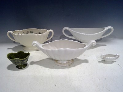Lot 91 - Dartmouth and Wade Mantle Vases.