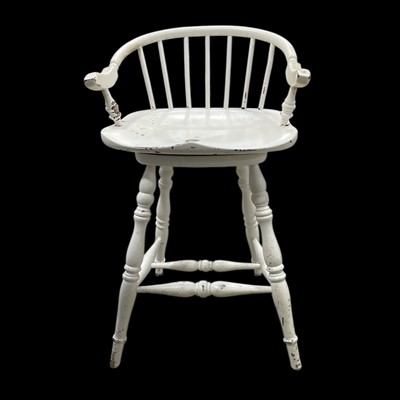 Lot 99 - A traditional "Chalon" bar stool with a swivel...