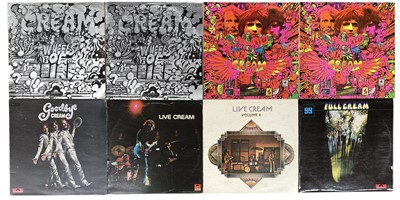 Lot 9 - Cream, eight 12" albums; 'Wheels Of Fire' (582...
