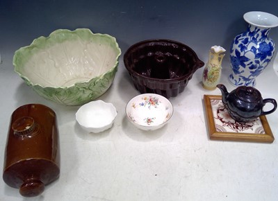 Lot 106 - A Mixed Lot. A 25cm diameter Ceramic Pudding...