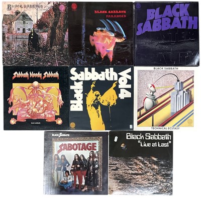 Lot 12 - Black Sabbath, eight 12" albums; 'Black...