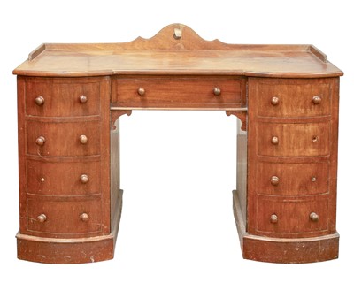 Lot 971 - A Victorian mahogany washstand.