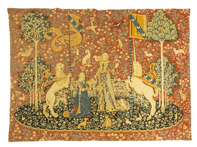 Lot 541 - 'Dame A La Licorne' jacquard wool tapestry.
