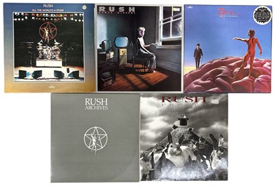 Lot 18 - Rush, five 12" albums; 'All The World's A...