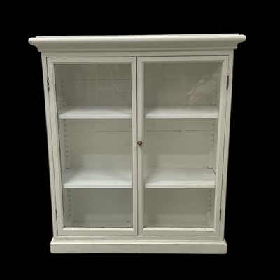 Lot 113 - A glazed two-shelf bookcase, 74cm wide, 92cm...