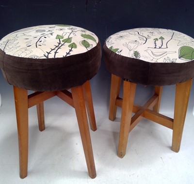 Lot 54 - Two Mid-century Stools. One is marked Ben...