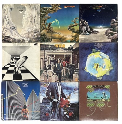 Lot 20 - Yes, nine 12" albums; 'Relayer' (K 50096),...