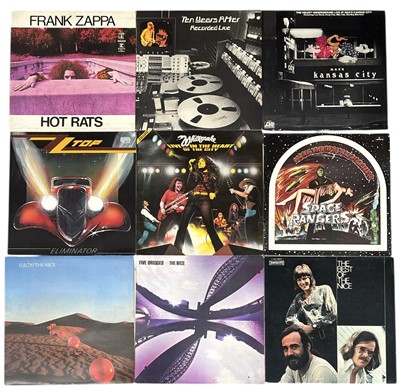 Lot 23 - Nine 12" albums; Frank Zappa 'Hot Rats'...