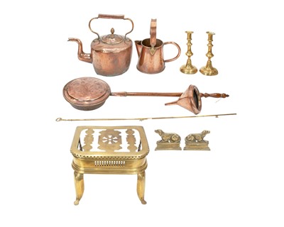 Lot 98 - A collection of 19th century and later copper and brassware.
