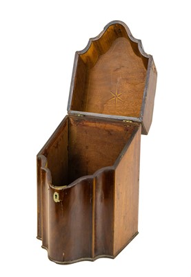 Lot 12 - A George III mahogany knife box.