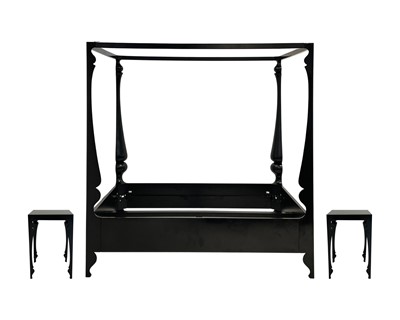 Lot 212 - A Reeves Design 'Louis' king size four poster bed, retailed by Heals.