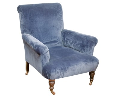 Lot 934 - A Victorian mahogany framed armchair.