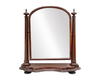 Lot 920 - A Victorian mahogany dressing table mirror.