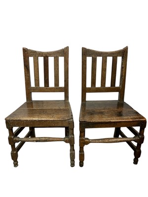 Lot 770 - A pair of oak side chairs.