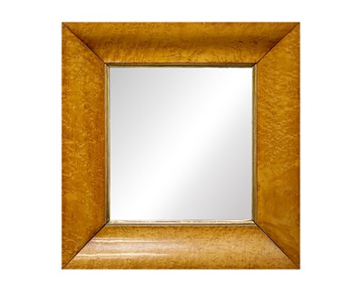 Lot 515 - A Victorian maple framed rectangular wall mirror.