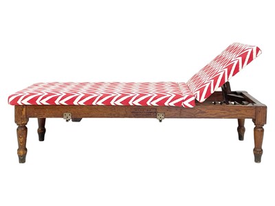 Lot 935 - A Spencer Heath & George oak framed adjustable couch/daybed.