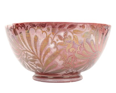 Lot A British art pottery bowl, possibly Bernard Moore.