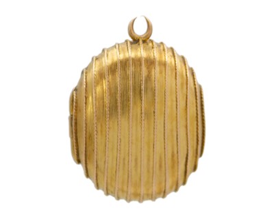 Lot 127 - A Victorian higher purity gold locket pendant.