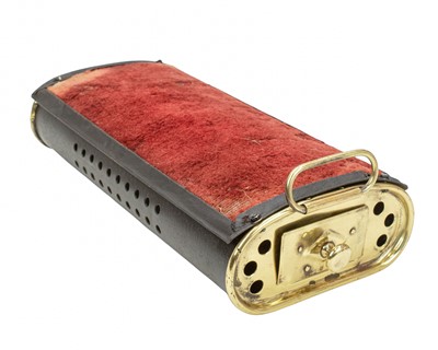 Lot 100 - A late 19th/early 20th century carriage/ early automobile foot warmer.