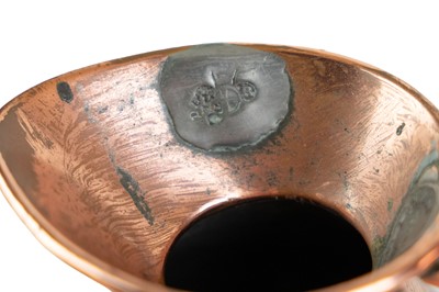 Lot 41 - Six graduated copper measuring jugs.