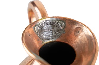 Lot 41 - Six graduated copper measuring jugs.