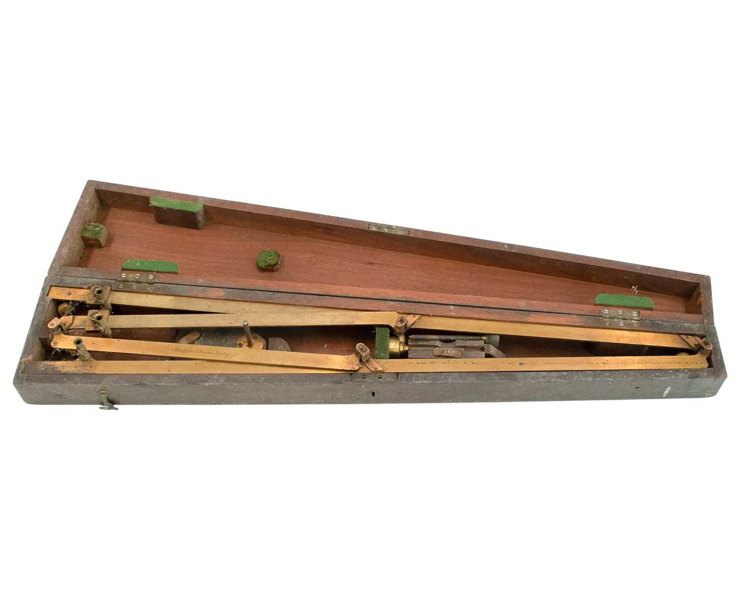 Lot 138 - A Troughton & Sims lacquered brass pantograph.