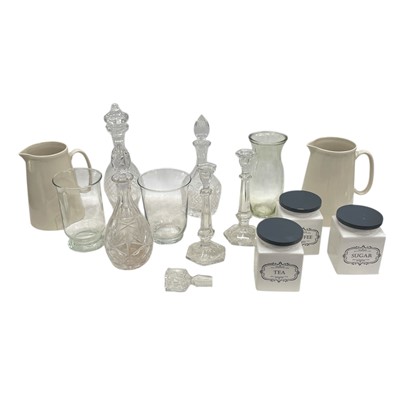 Lot 150 - A selection of Crystal and pressed glass with...