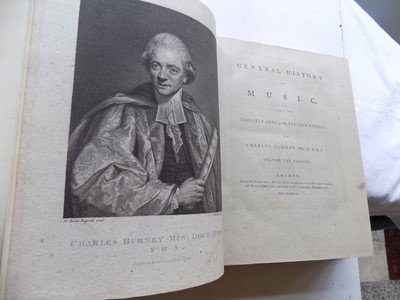 Lot 1332 - CHARLES BURNEY. "A General History of Music...