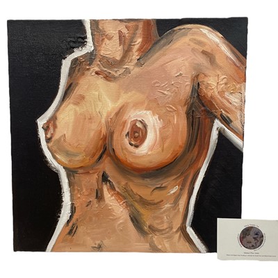 Lot 153 - Nude Oil on canvas Alicia Natalie 2020. St...