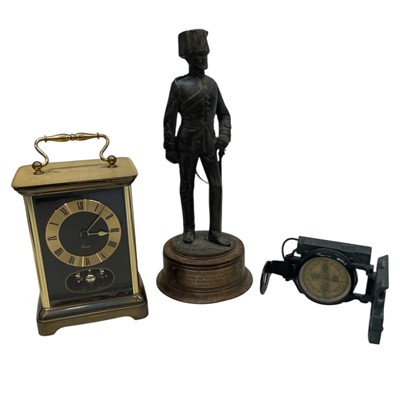 Lot 154 - A folding Marching compass, a German quartz...