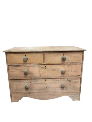 Lot 781 - A Victorian pine chest.