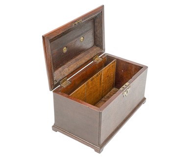Lot 17 - A George III mahogany tea caddy.