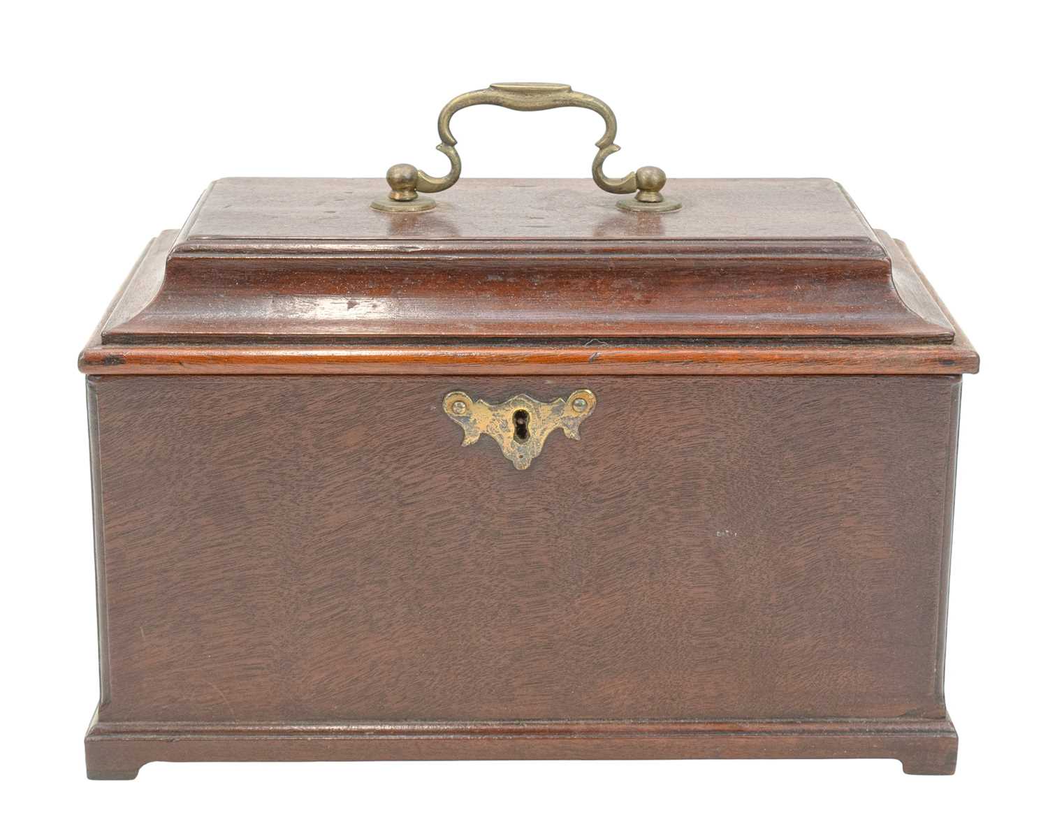 Lot 17 - A George III mahogany tea caddy.